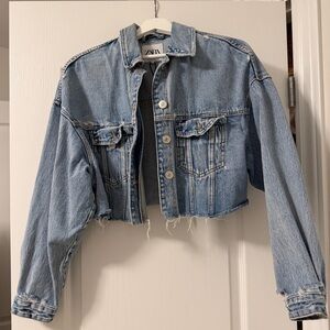 Zara Cropped Jean Jacket